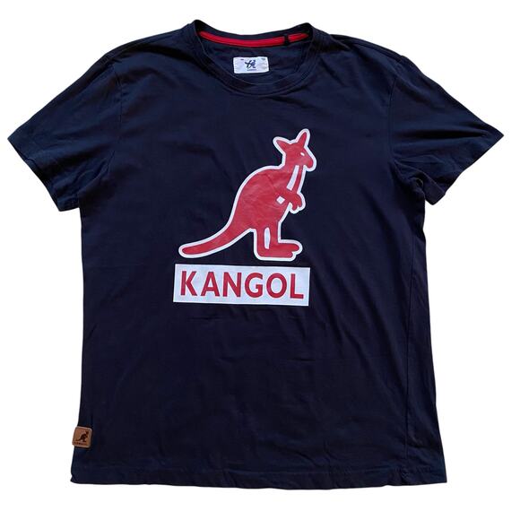 Kangol Logo T-Shirt Black Fully Combed Cotton Tee size Medium - Picture 1 of 5